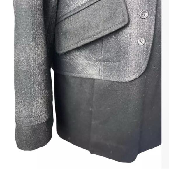 GUESS Vintage 1980’s Plaid Wool Blend Coat, Grunge, Urban, Military, Street, XL - Picture 5 of 10